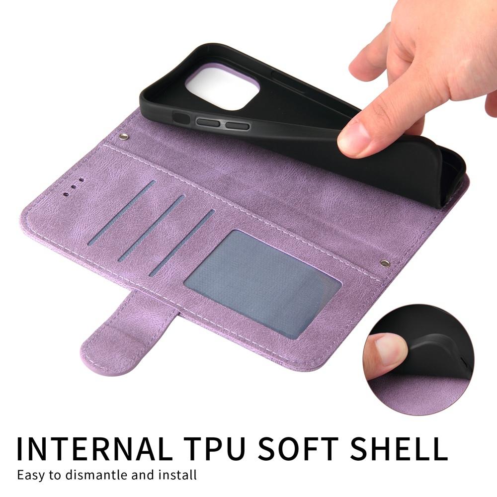 For vivo V50 Skin Feel Life Tree Metal Button Leather Phone Case(Purple)