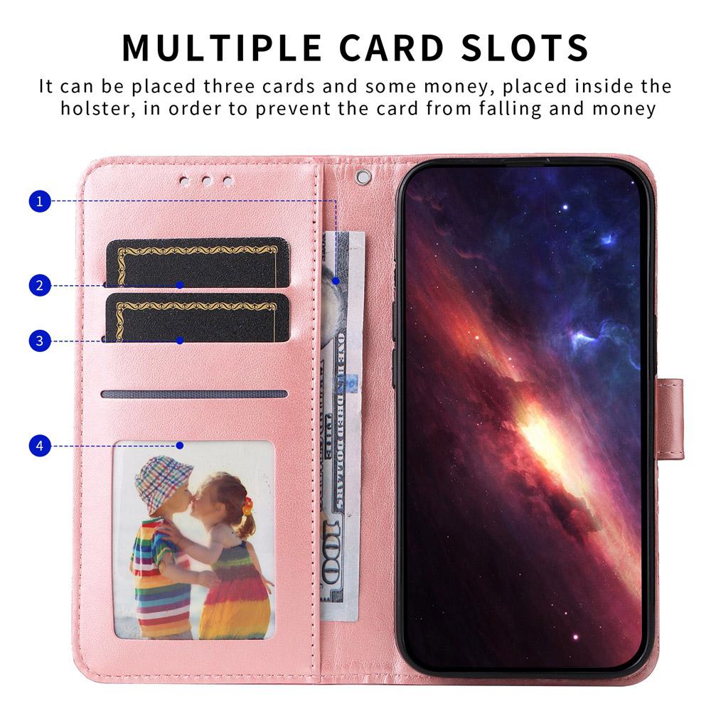 For vivo V50 Embossed Sunflower Leather Phone Case(Rose Gold)