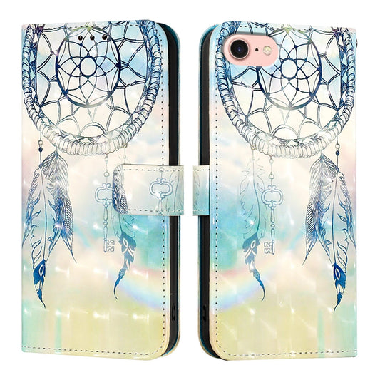 For iPhone 16e 3D Painting Horizontal Flip Leather Phone Case(Dream Wind Chimes)