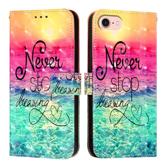 For iPhone 16e 3D Painting Horizontal Flip Leather Phone Case(Chasing Dreams)