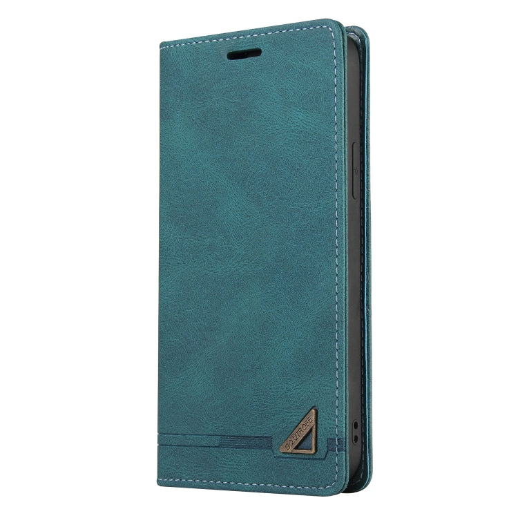 For Samsung Galaxy S24 5G Skin Feel Anti-theft Brush Horizontal Flip Leather Case with Holder(Blue)