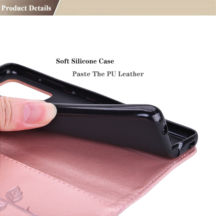 For Honor X9a / Magic 5 Lite Rose Embossed Flip PU Leather Phone Case(Rose Gold)