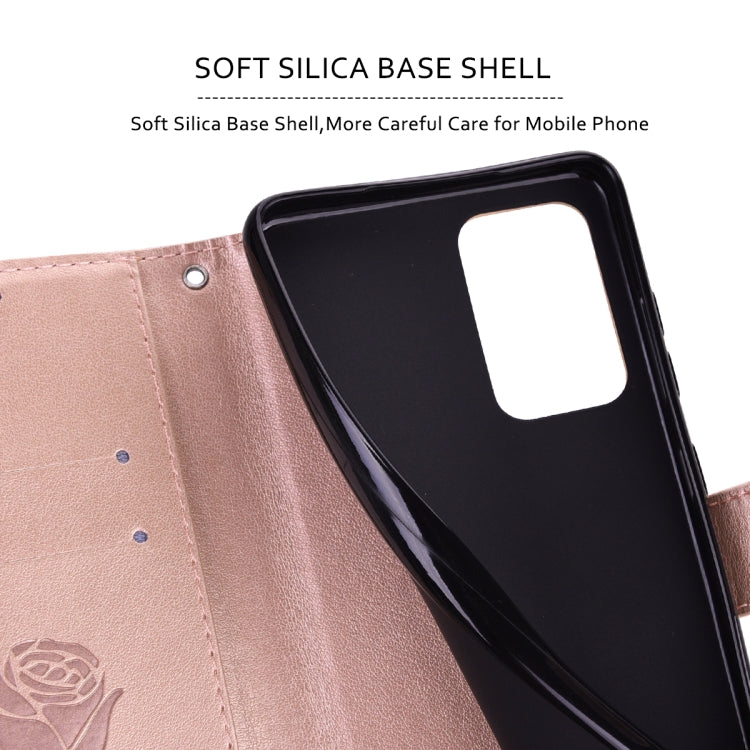 For Honor X9b Rose Embossed Flip PU Leather Phone Case(Rose Gold)