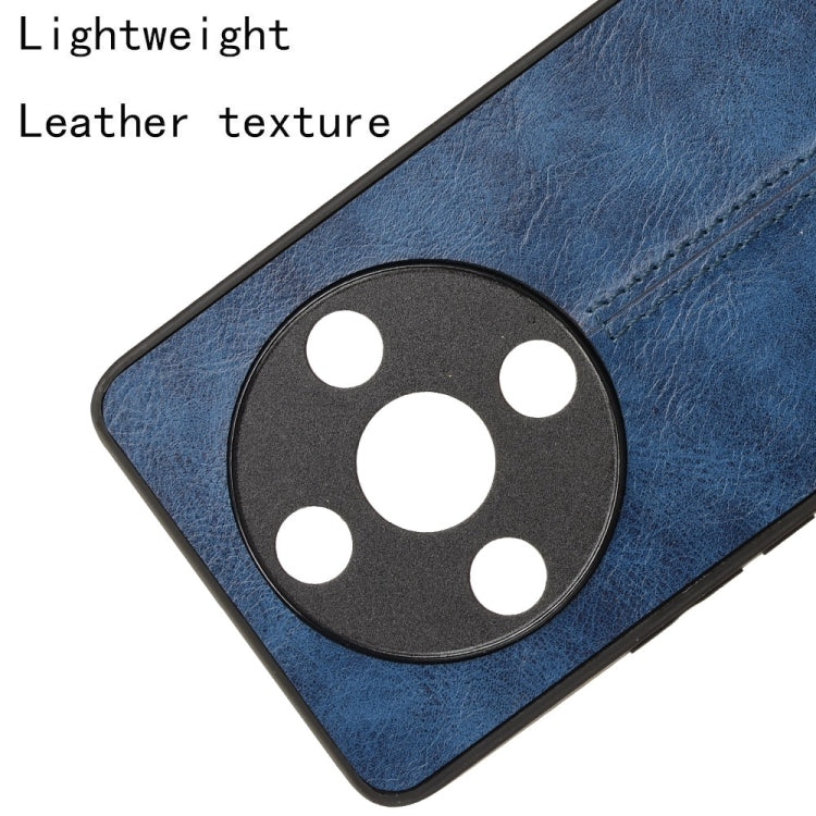 For Honor X9b 5G / Magic6 Lite Cow Pattern Sewing Back Cover Phone Case(Blue)