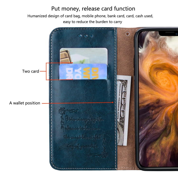 For Honor X9b Oil Wax Texture Leather Phone Case(Blue)