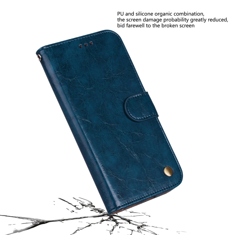 For Honor X9b Oil Wax Texture Leather Phone Case(Blue)