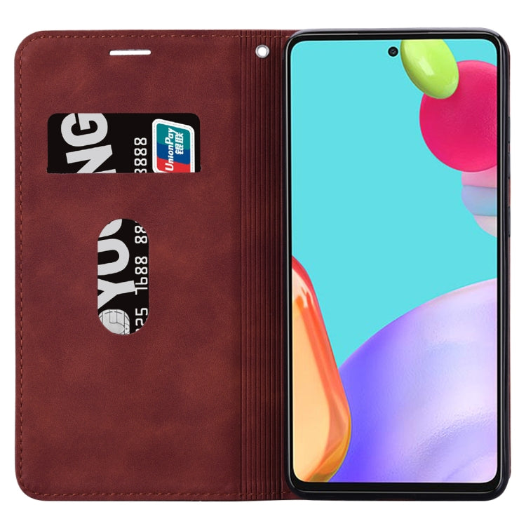For Honor X9b Frosted Business Magnetic Horizontal Flip PU Phone Case(Brown)
