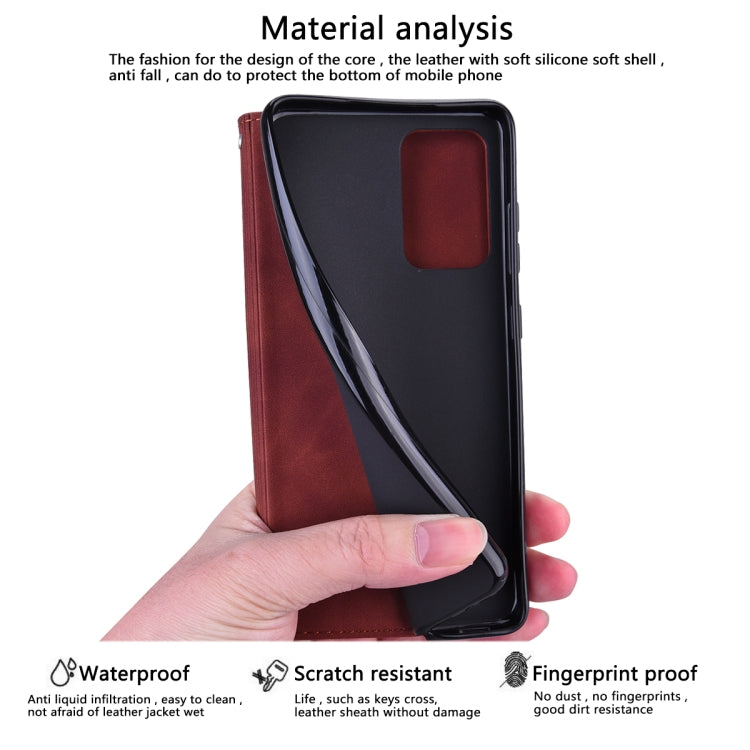 For Honor X9b Frosted Business Magnetic Horizontal Flip PU Phone Case(Brown)