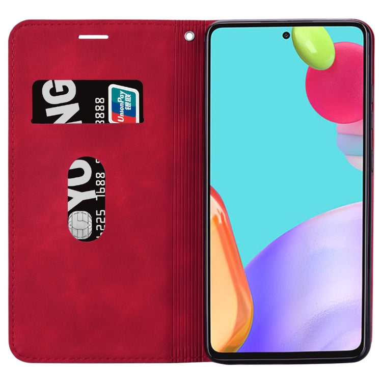 For Honor X9b Frosted Business Magnetic Horizontal Flip PU Phone Case(Red)