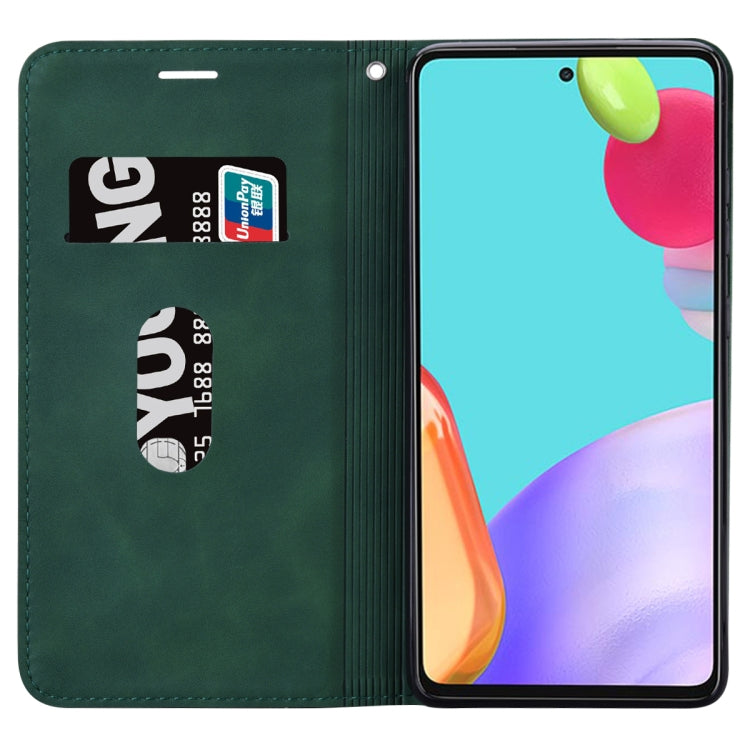 For Honor X9b Frosted Business Magnetic Horizontal Flip PU Phone Case(Green)