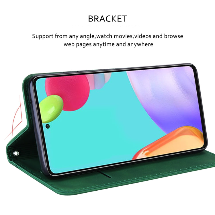 For Honor X9b Frosted Business Magnetic Horizontal Flip PU Phone Case(Green)