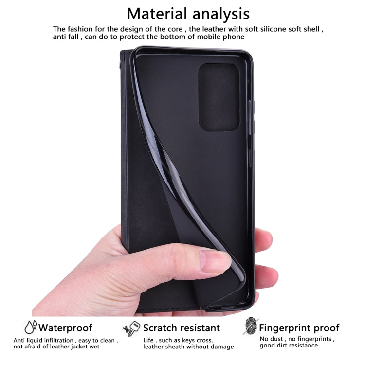 For Honor X9b Frosted Business Magnetic Horizontal Flip PU Phone Case(Black)