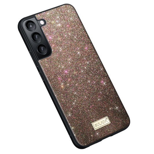 For Samsung Galaxy S24 5G SULADA Glittery TPU + Handmade Leather Phone Case(Colorful)