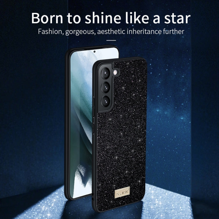 For Samsung Galaxy S24 5G SULADA Glittery TPU + Handmade Leather Phone Case(Colorful)