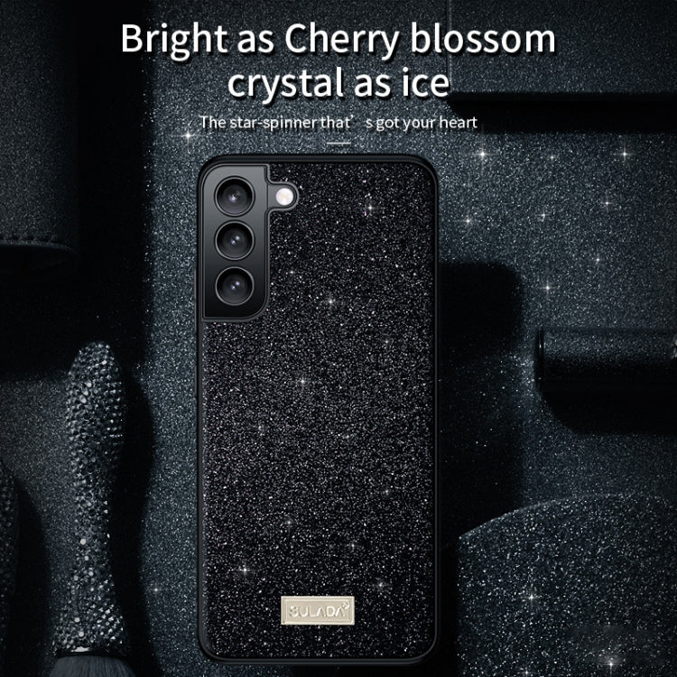 For Samsung Galaxy S24 5G SULADA Glittery TPU + Handmade Leather Phone Case(Colorful)