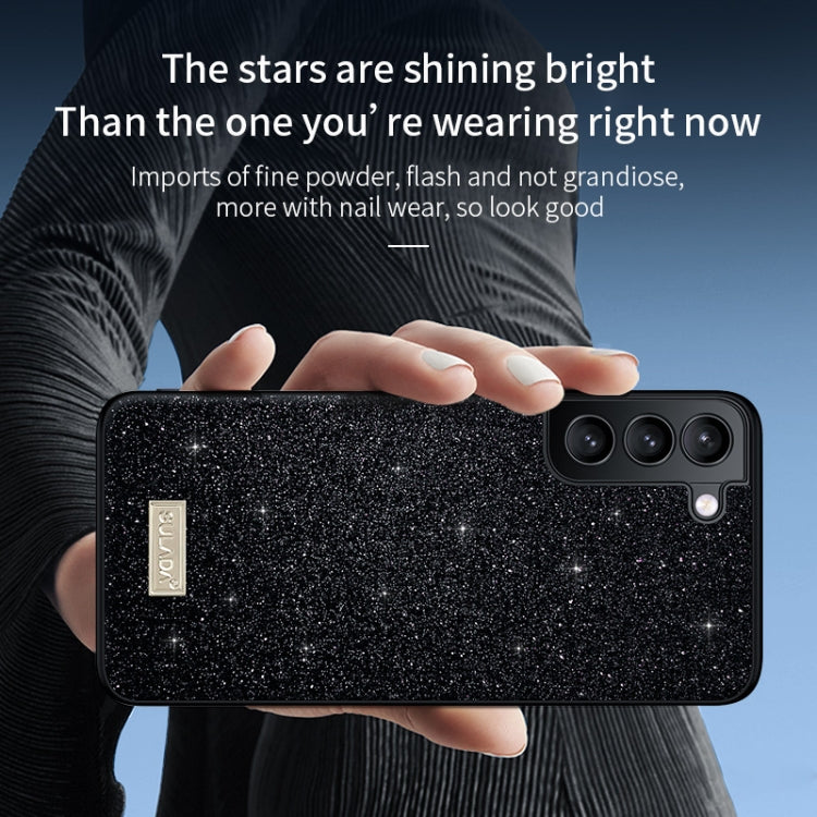 For Samsung Galaxy S24 5G SULADA Glittery TPU + Handmade Leather Phone Case(Colorful)