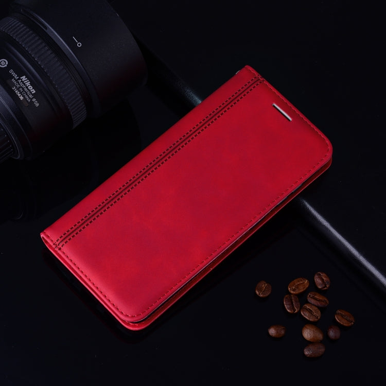 For Samsung Galaxy S24 Frosted Business Magnetic Horizontal Flip PU Phone Case(Red)