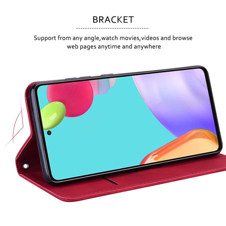 For Samsung Galaxy S24 Frosted Business Magnetic Horizontal Flip PU Phone Case(Red)