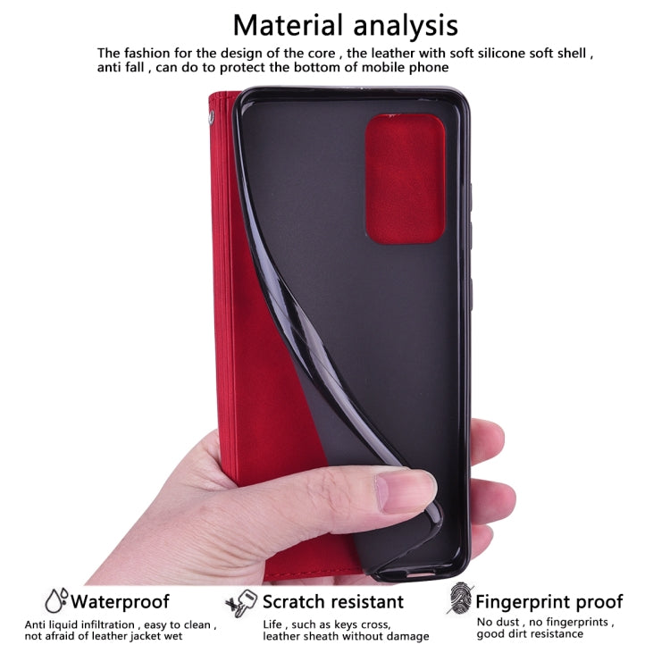 For Samsung Galaxy S24 Frosted Business Magnetic Horizontal Flip PU Phone Case(Red)