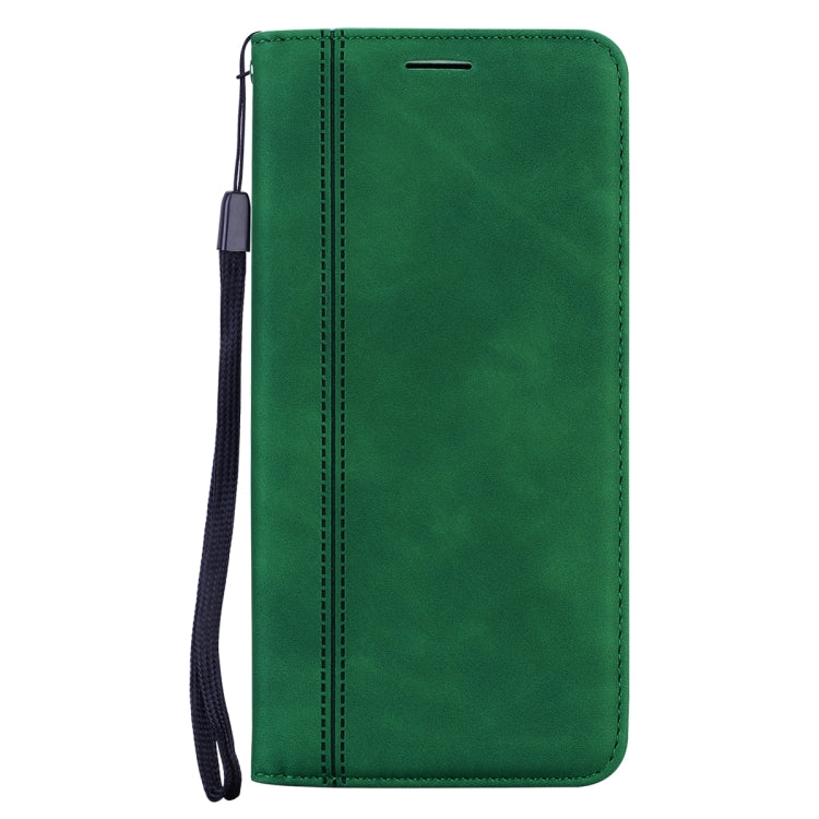 For Samsung Galaxy S24 Frosted Business Magnetic Horizontal Flip PU Phone Case(Green)