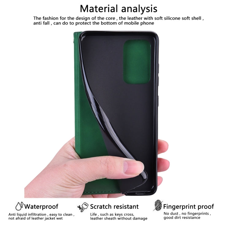 For Samsung Galaxy S24 Frosted Business Magnetic Horizontal Flip PU Phone Case(Green)