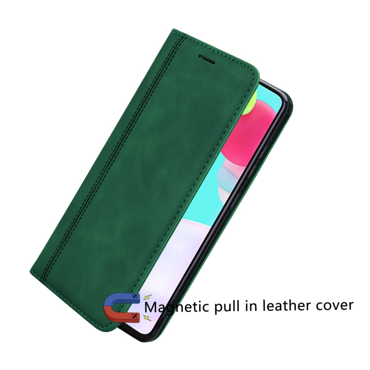 For Samsung Galaxy S24 Frosted Business Magnetic Horizontal Flip PU Phone Case(Green)
