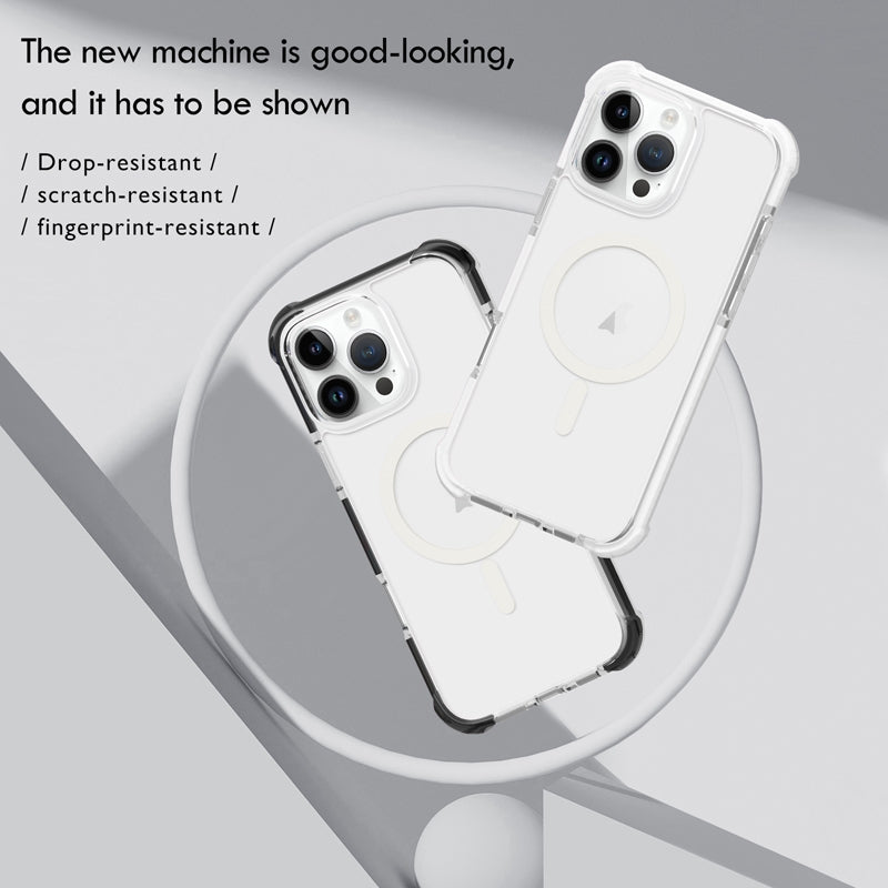 Compatible with iPhone 18 Pro Max & 17 Pro Max Acrylic Magsafe Magnetic Shockproof Phone Case - Cherry Red