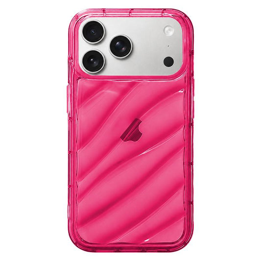 Compatible with iPhone 18 Pro Max Waves TPU Phone Case - Red