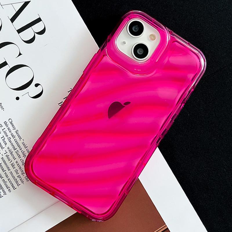 Compatible with iPhone 18 Pro Max Waves TPU Phone Case - Red