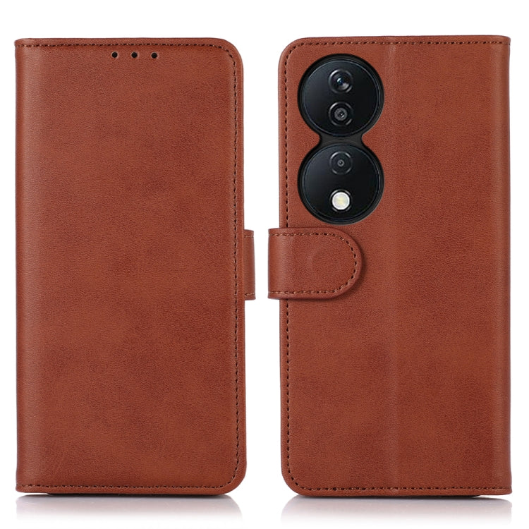 For Honor X7B / Huawei Enjoy 50 Plus Cow Texture Leather Phone Case(Brown)