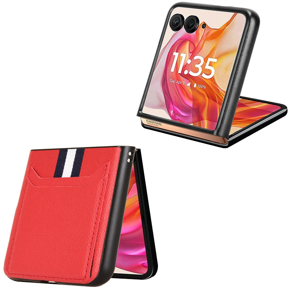For Motorola Razr 50 Ultra Litchi Texture Card Slot Phone Case(Red)