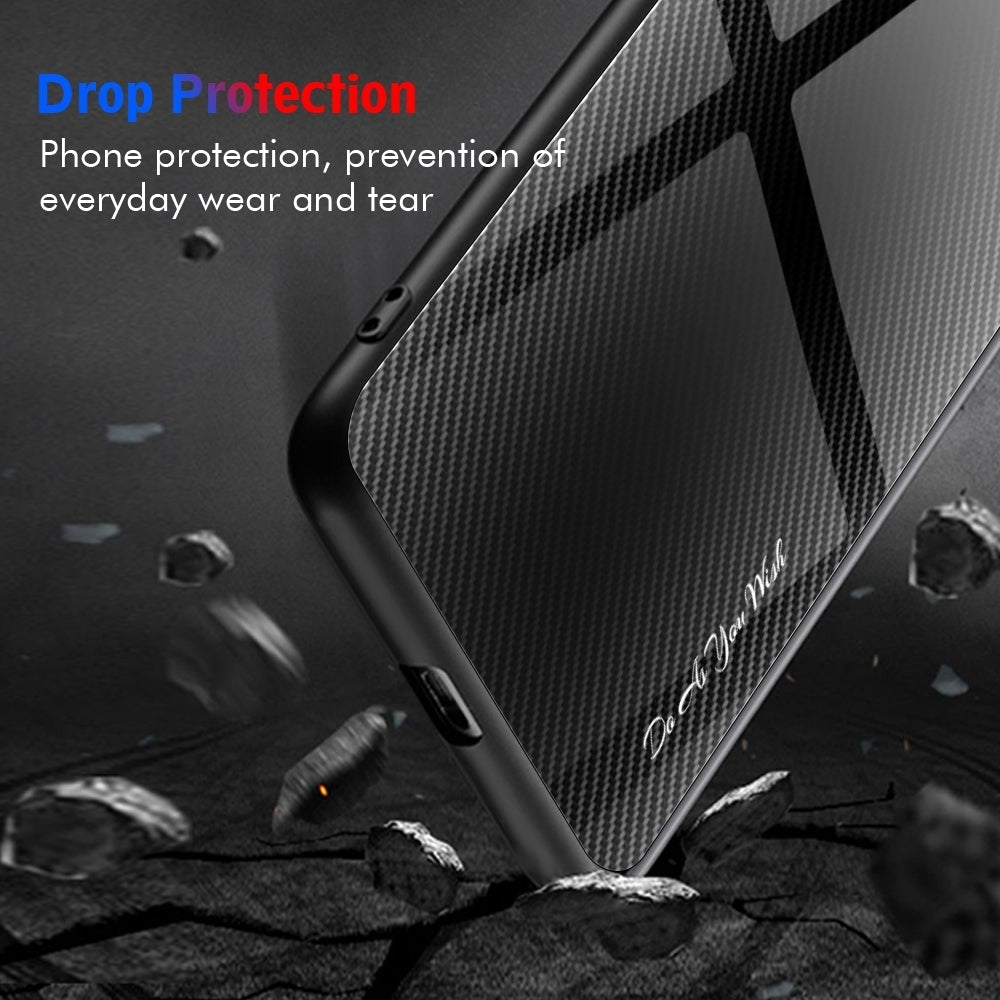 Compatible with iPhone 18 Pro Max & 17 Pro Max Texture Gradient Glass TPU Phone Case - Blue
