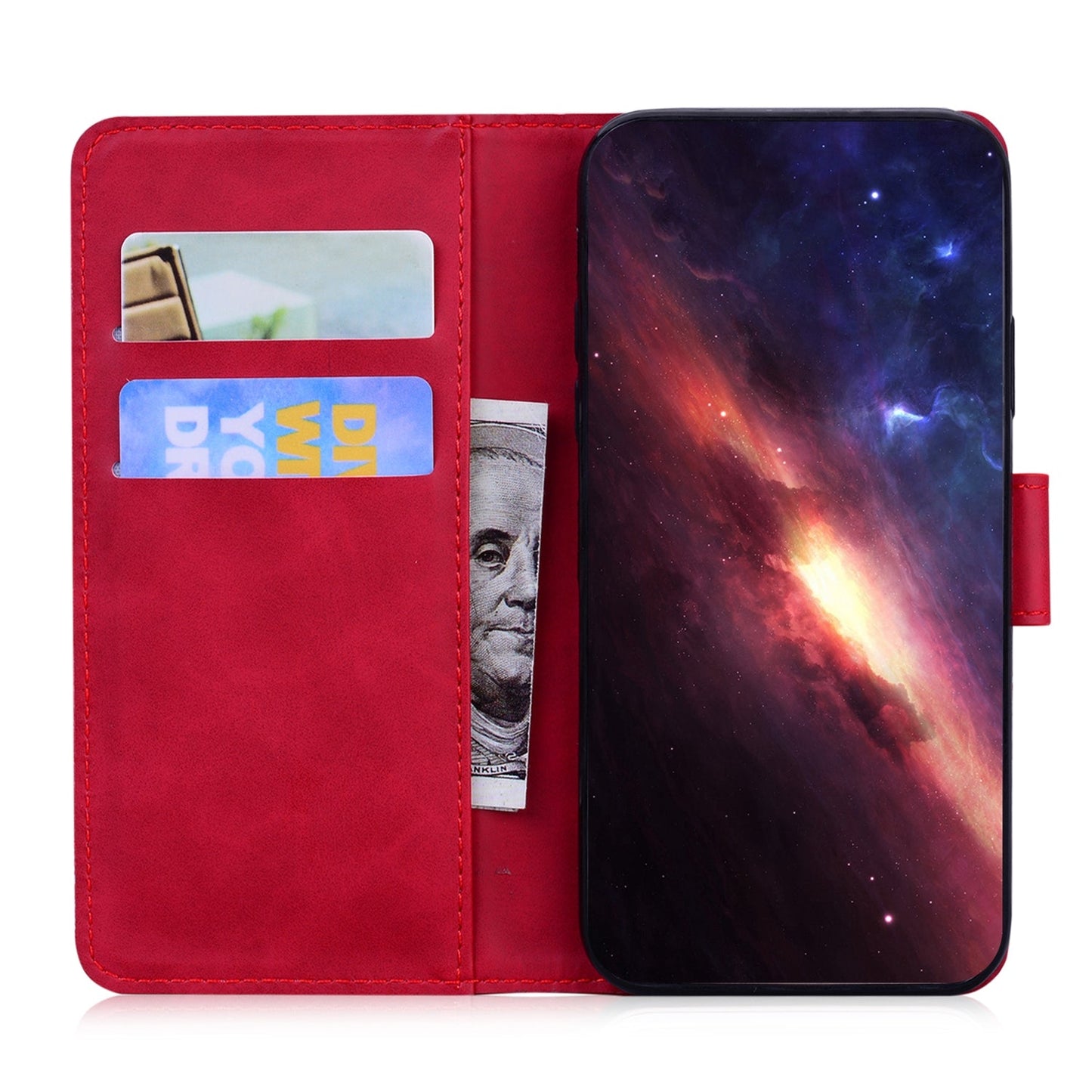 For iPhone 16e Skin Feel Pure Color Flip Leather Phone Case(Red)