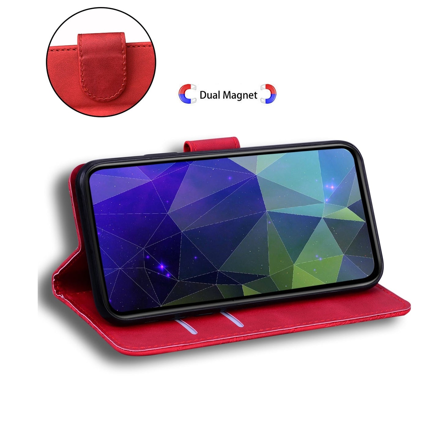 For iPhone 16e Skin Feel Pure Color Flip Leather Phone Case(Red)