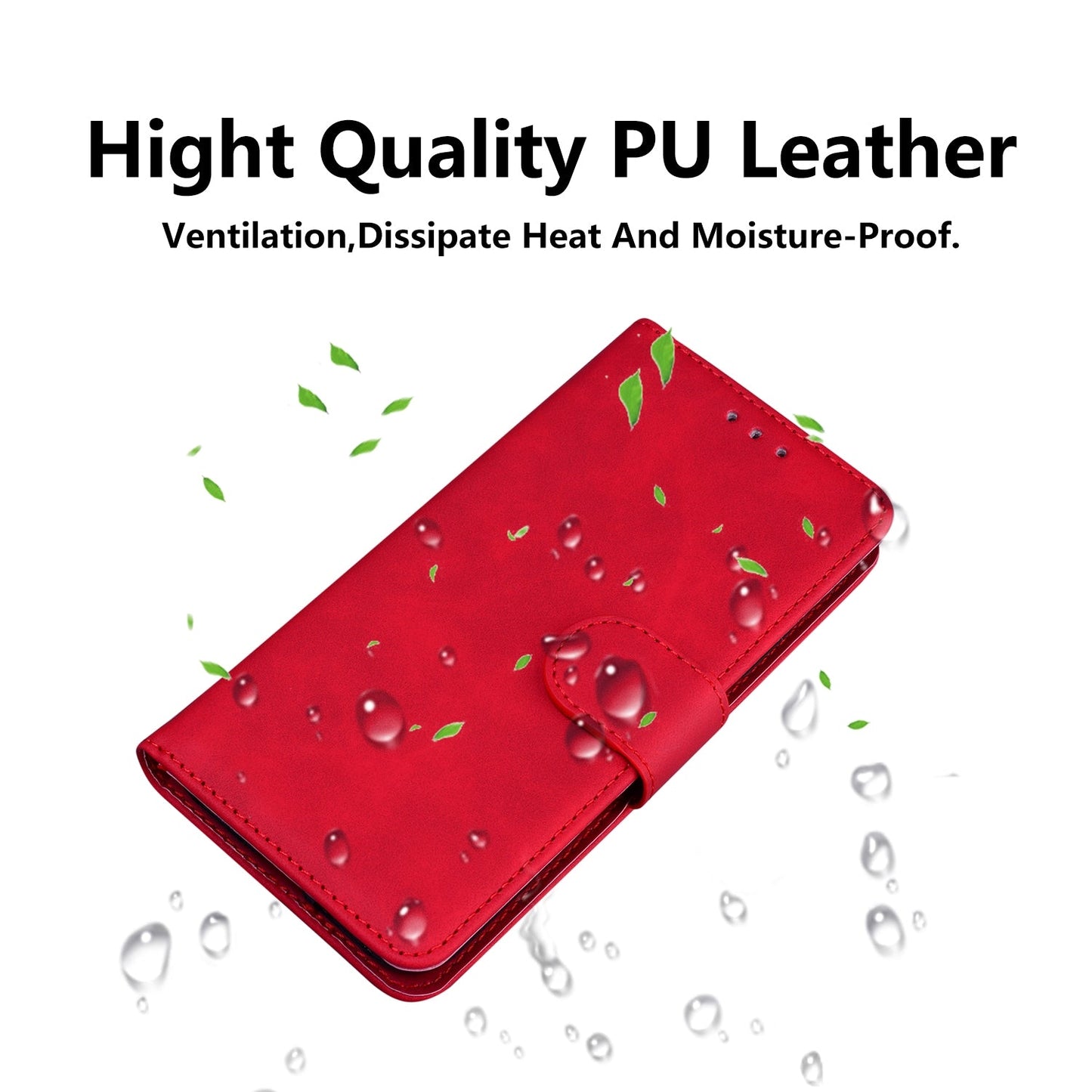 For iPhone 16e Skin Feel Pure Color Flip Leather Phone Case(Red)