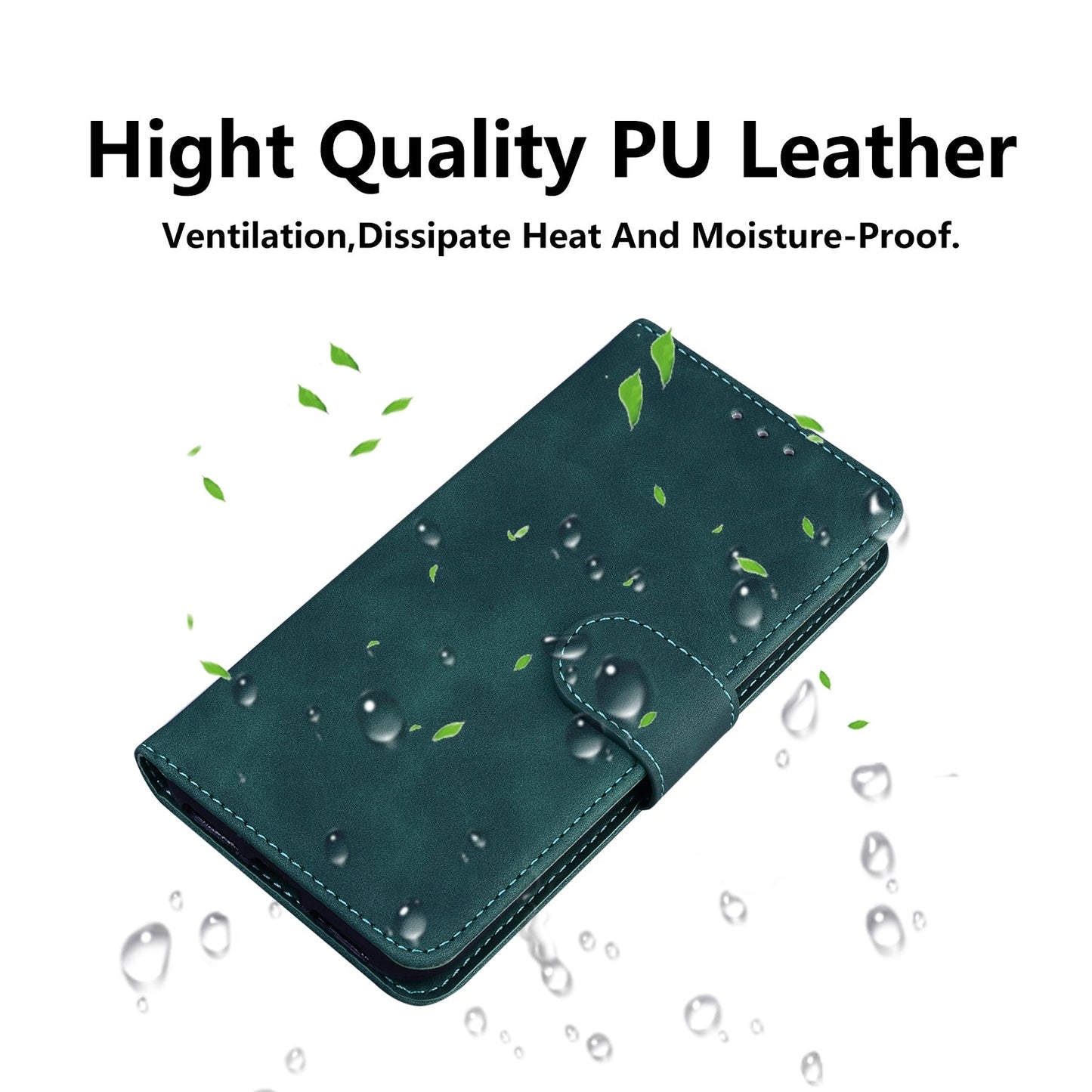 For iPhone 16e Skin Feel Pure Color Flip Leather Phone Case(Green)