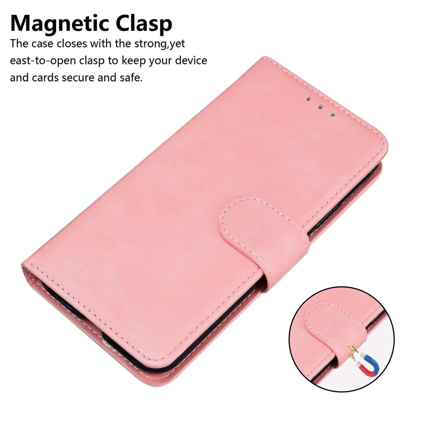 For iPhone 16e Skin Feel Pure Color Flip Leather Phone Case(Pink)