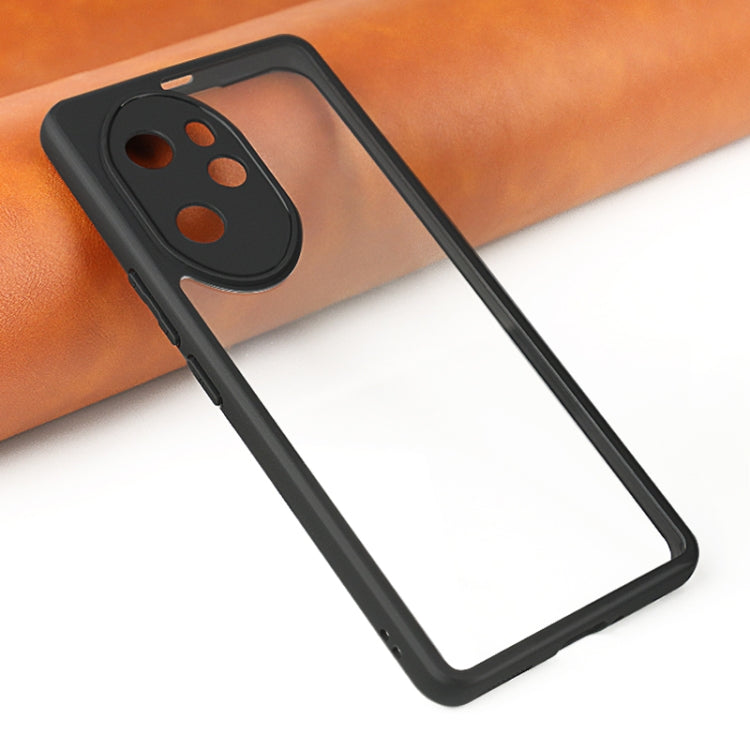 For Honor 100 Pro Frosted TPU + Transparent PC Phone Case(Black)
