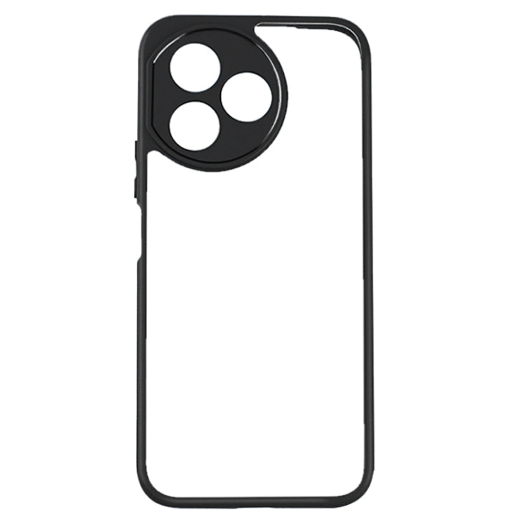 For Honor X50i+ Frosted TPU + Transparent PC Phone Case(Black)