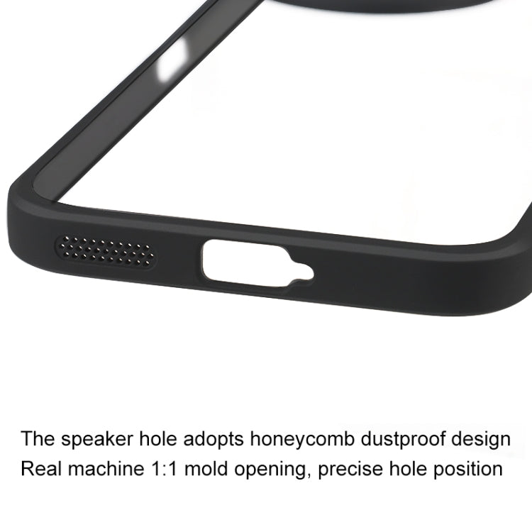 For Honor X50i+ Frosted TPU + Transparent PC Phone Case(Black)