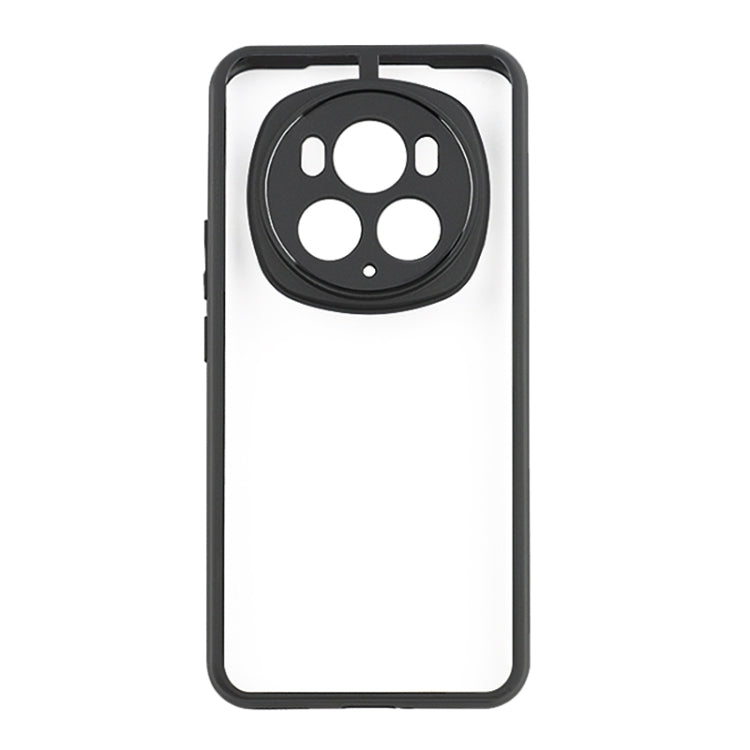 For Honor Magic6 Frosted TPU + Transparent PC Phone Case(Black)