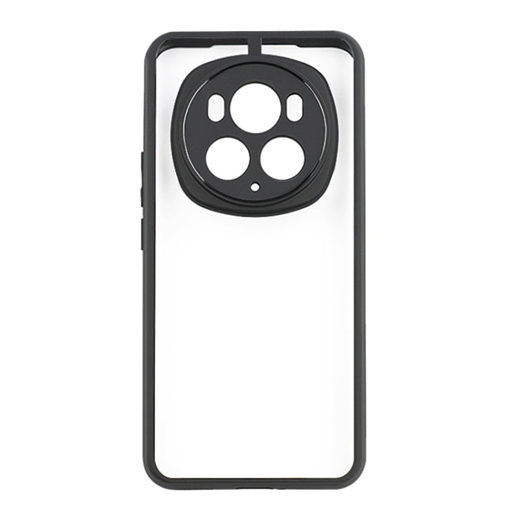 For Honor Magic6 Pro Frosted TPU + Transparent PC Phone Case(Black)