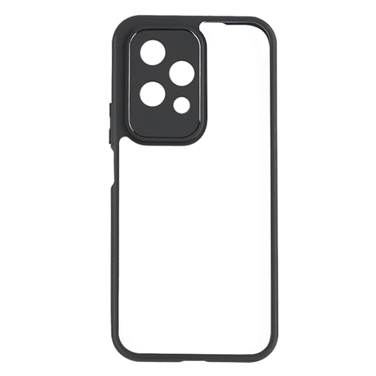 For Honor 200 Lite Global Frosted TPU + Transparent PC Phone Case(Black)