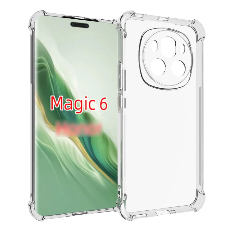 For Honor Magic6 5G Shockproof Non-slip Thickening TPU Phone Case(Transparent)