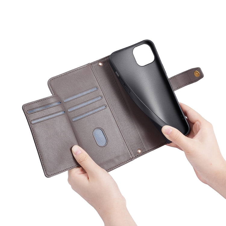 For Honor X50 5G Sheep Texture Cross-body Zipper Wallet Leather Phone Case(Grey)