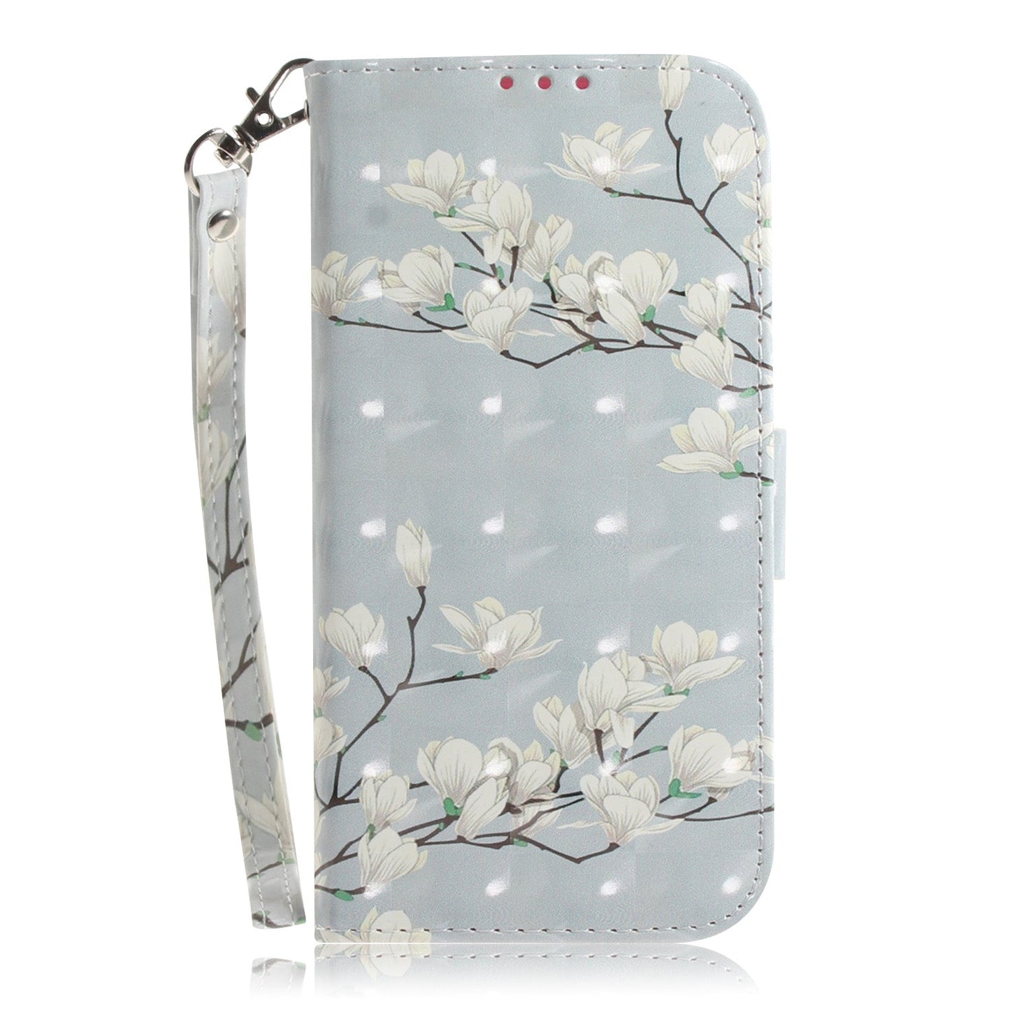 For iPhone 16e 3D Colored Horizontal Flip Leather Phone Case(Magnolia)