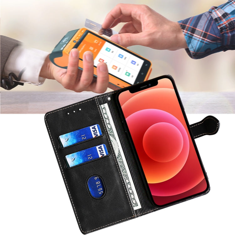 For Honor Magic6 5G Skin Feel Magnetic Buckle Leather Phone Case(Black)