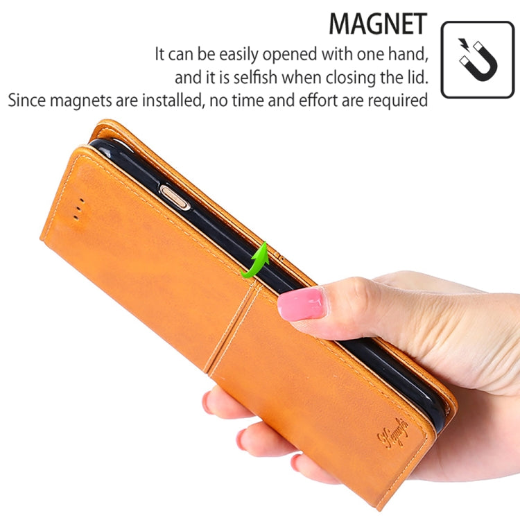 For Honor Magic6 Pro Cow Texture Magnetic Leather Phone Case(Light Brown)