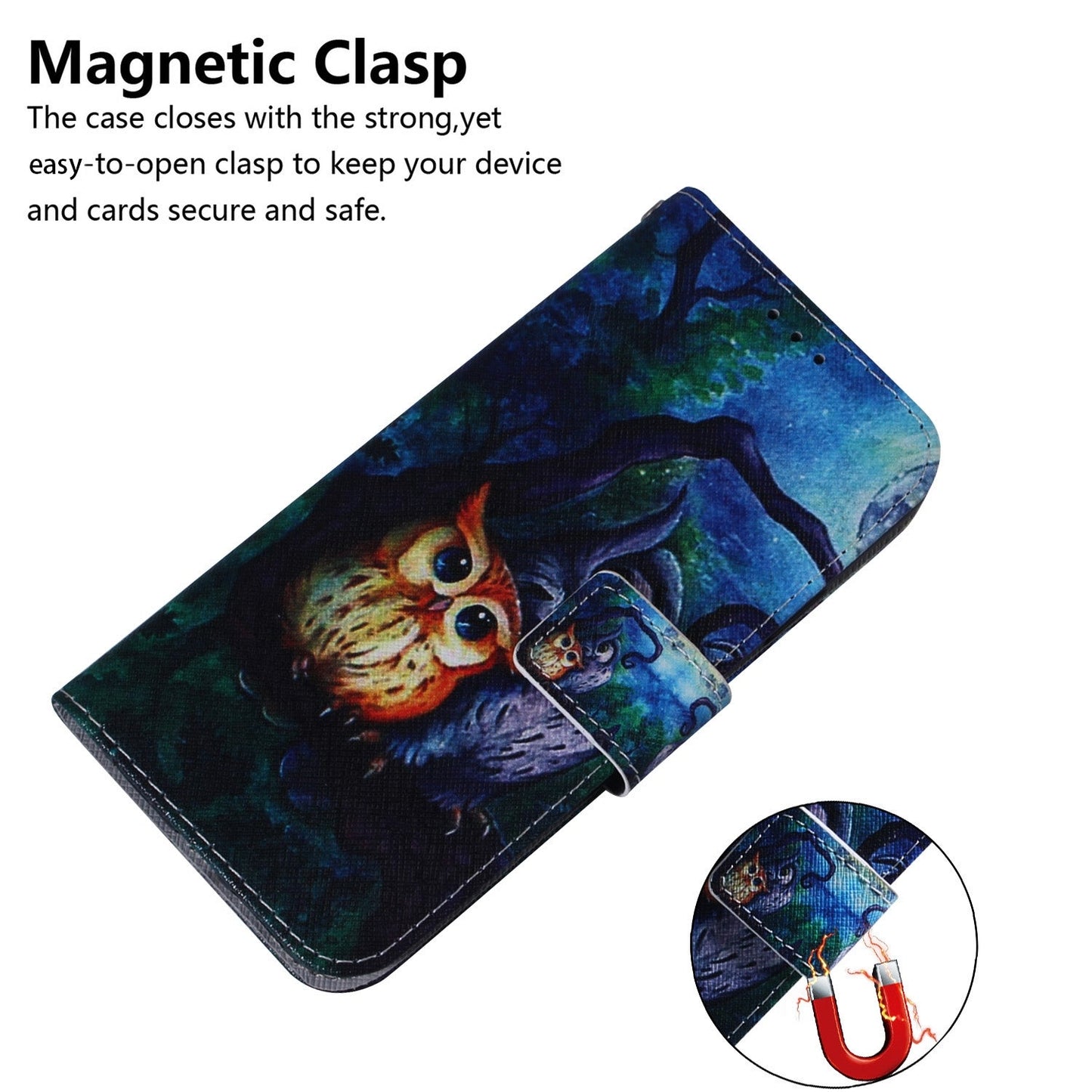 For iPhone 16e Coloured Drawing Flip Leather Phone Case(Oil Painting Owl)