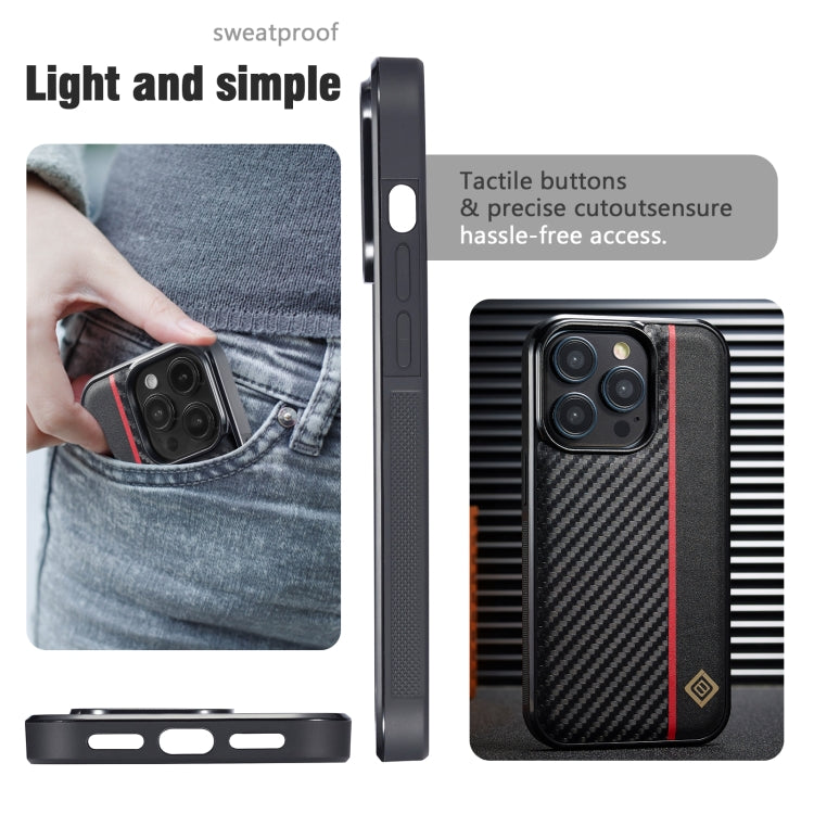 For Samsung Galaxy S24 5G LC.IMEEKE 3 in 1 Carbon Fiber Texture Shockproof Phone Case(Black)